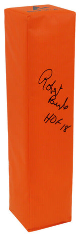 Robert Brazile Signed BSN Orange Football Endzone Pylon w/HOF'18 -(SCHWARTZ COA)