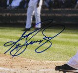 Ken Griffey Jr. Signed In Blue Framed Seattle Mariners 16x20 Photo JSA