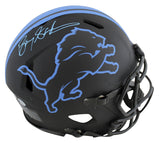 Lions Barry Sanders Signed Eclipse Full Size Speed Proline Helmet BAS