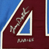Autographed/Signed LENNY DYKSTRA Nails Philadelphia Blue Retro Jersey JSA COA
