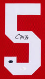 Christian McCaffrey Signed Stanford Cardinals 35x43 Custom Framed Jersey (JSA)