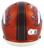 Broncos Javonte Williams Authentic Signed Flash Speed Mini Helmet BAS Witnessed
