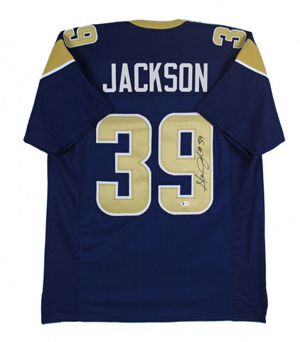 Steven Jackson Signed St Louis Rams Jersey (Beckett COA) 3xPro Bowl Running Back