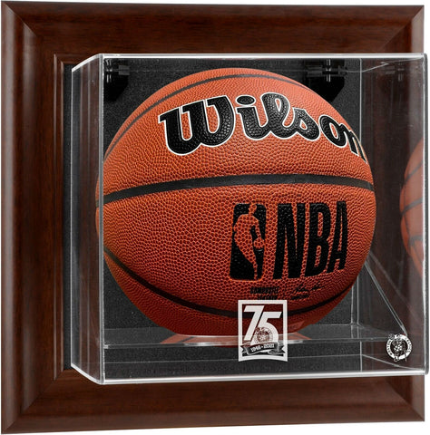 Celtics NBA 75th Anniversary Brown FRMD Wall Sublimated Basketball Display Case