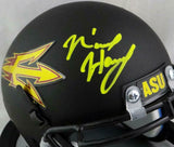 N'Keal Harry Autographed Arizona State Black Mini Helmet- Beckett Auth *Front