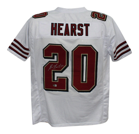 Garrison Hearst Autographed/Signed Pro Style White XL Jersey Beckett 35513