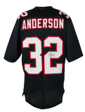 Jamal Anderson Signed Custom Black Pro Style Football Jersey JSA