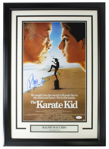 Ralph Macchio Signed Framed 11x17 Karate Kid Poster Photo JSA