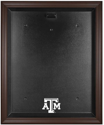 Texas A&M Aggies Brown Framed Logo Jersey Display Case Authentic