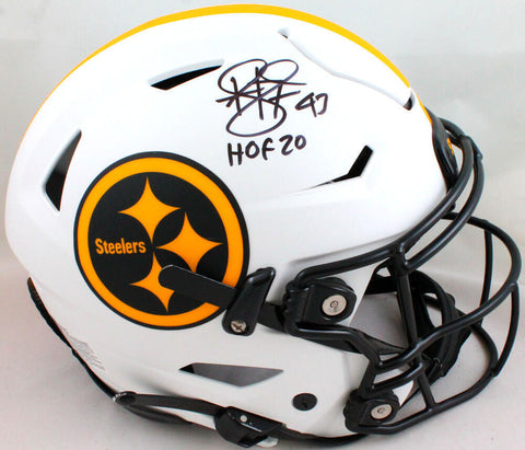 Troy Polamalu Signed Steelers F/S Lunar SpeedFlex Authentic Helmet- BA W Holo