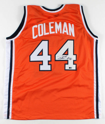 Derrick Coleman Signed Syracuse Orange Jersey (AIV COA) #1 Pick 1990 / N.J Nets