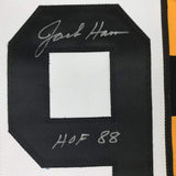 FRAMED Autographed/Signed JACK HAM HOF 88 33x42 Bumble Bee Jersey JSA COA Auto