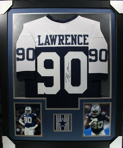 DEMARCUS LAWRENCE (Cowboys Thx TOWER) Signed Autographed Framed Jersey JSA