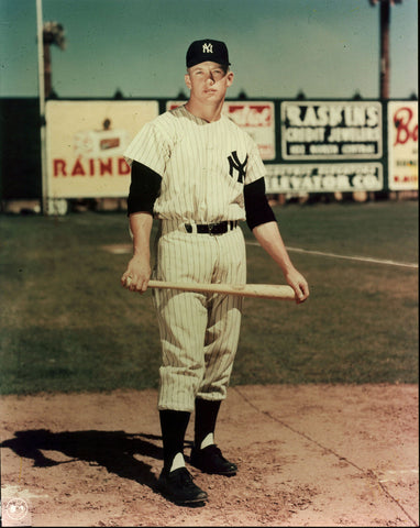 Yankees Mickey Mantle 8x10 PhotoFile Holding Bat On Legs Photo Un-signed