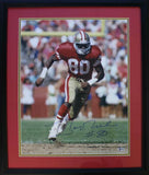 Jerry Rice Autographed/Signed San Francisco 49ers Framed 16x20 Photo BAS 29916
