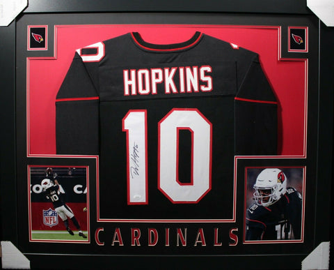 DEANDRE HOPKINS (Cardinals black SKYLINE) Signed Autographed Framed Jersey JSA