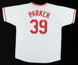 Dave Parker Signed Cincinnati Reds White Home Jersey Inscribed "Cobra" (JSA COA)