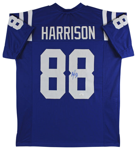 Marvin Harrison Authentic Signed Blue Pro Style Jersey Autographed JSA Witness
