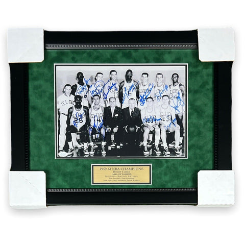 1959-61 NBA Champion Boston Celtics Team Signed Autographed Framed Photo JSA