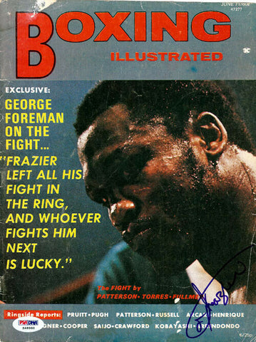 Joe Frazier Autographed Signed Boxing Illustrated Magazine Cover PSA/DNA #S48960