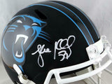 Luke Kuechly Autographed Carolina Panthers F/S Flat Black Helmet- Beckett Auth