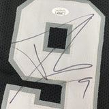 Framed Autographed/Signed Tony Parker 33x42 San Antonio Black Jersey JSA COA
