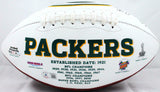 Ahman Green Autographed Green Bay Packers Logo Football *Split w/Insc.-BAW Holo