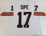 Brian Sipe Signed Cleveland Browns White Jersey (Beckett) Browns Q.B. 1974-1983
