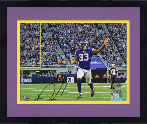 Framed Dalvin Cook Minnesota Vikings Signed 8x10 Peace Sign Photo
