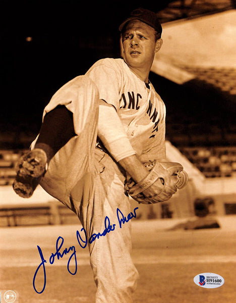 Reds Johnny Vander Meer Authentic Signed 8x10 Photo Autographed BAS 1