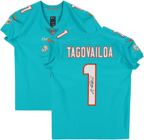 Tua Tagovailoa Miami Dolphins Autographed Aqua Nike Elite Jersey