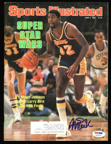 Lakers Magic Johnson Signed 1984 Sports Illustrated Magazine PSA/DNA #7A15327