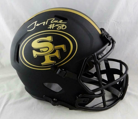 Jerry Rice Signed San Francisco 49ers F/S Eclipse Speed Helmet- Beckett W Auth
