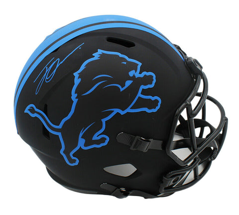 Jeff Okudah Signed Detroit Lions Speed Full Size Eclipse NFL Helmet
