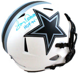 Tony Dorsett Signed Dallas Cowboys Lunar F/S Speed Helmet w/HOF- Beckett W Holo