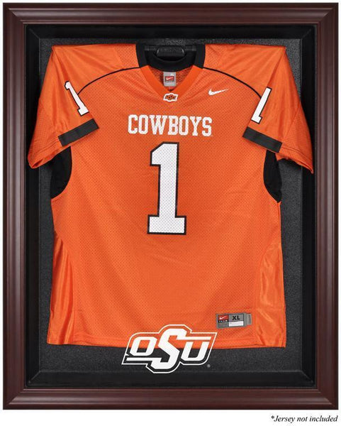 Cowboys Mahogany Framed Logo Jersey Display Case Authentic