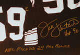 Ham Lambert Russell Steelers Signed 16x20 B&W Photo w/ Pro Bowls- Beckett W Auth