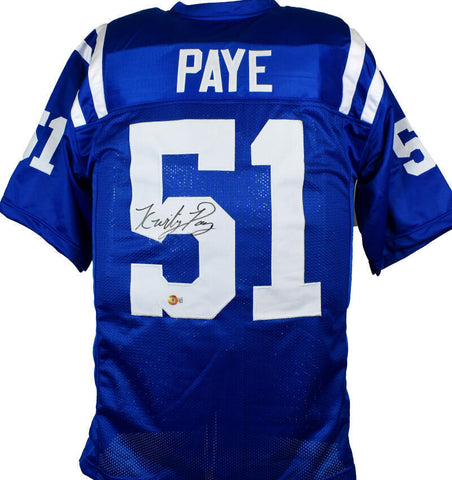 Kwity Paye Autographed Blue Pro Style Jersey *Full Name- Beckett W Hologram