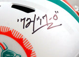Bob Griese Autographed F/S Miami Dolphins Tribute Speed Helmet w/ 2 Insc-BAWHolo