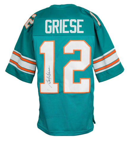 Bob Griese Signed Custom Teal Pro-Style Football Jersey JSA