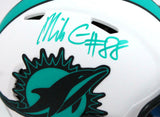 Mike Gesicki Autographed Miami Dolphins Lunar Speed Mini Helmet-Beckett W Holo