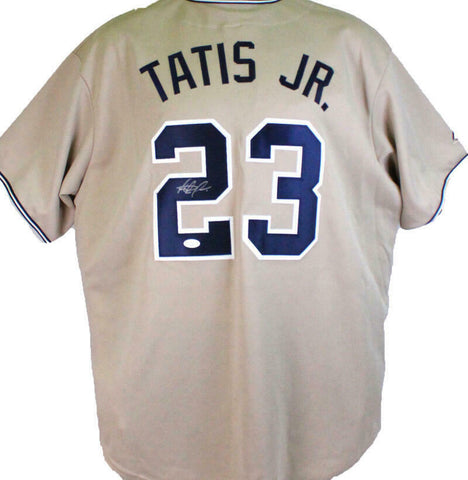 Fernando Tatis Jr. Autographed San Diego Padres Sand Majestic Jersey-JSA *Silver