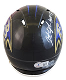 Ravens Jonathan Ogden "HOF 13" Authentic Signed Speed Mini Helmet BAS Witnessed