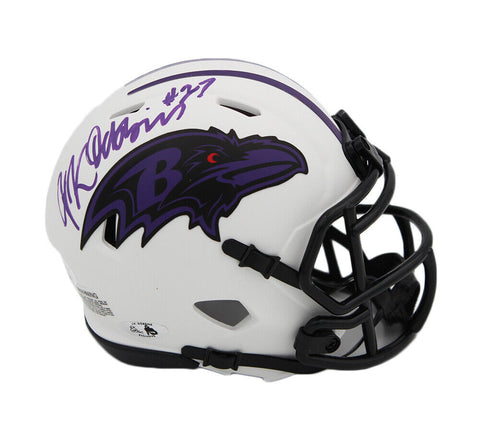 JK Dobbins Signed Baltimore Ravens Speed Lunar NFL Mini Helmet