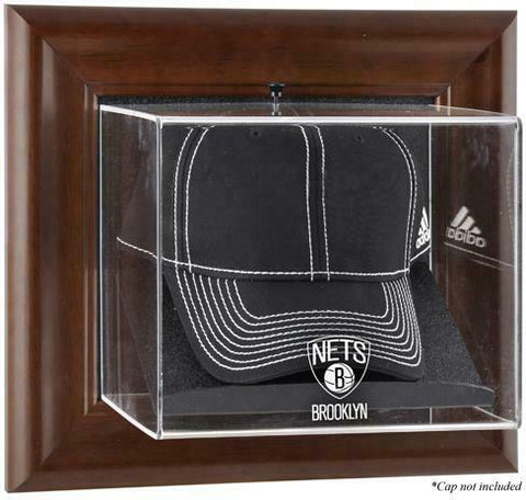 NBA Brooklyn Nets Brown Framed Wall- Cap Display Case - Fanatics