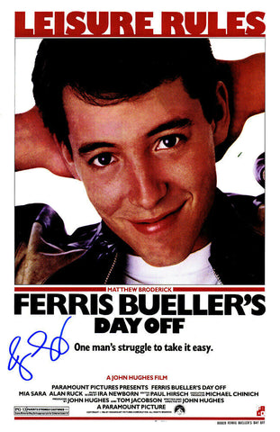 Jennifer Grey Signed Ferris Bueller's Day Off 11x17 Movie Poster - SCHWARTZ COA