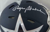 Roger Staubach Autographed Dallas Cowboys AMP Speed Mini Helmet- Beckett W Auth