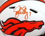 John Elway Signed Denver Broncos Lunar Speed Mini Helmet- Beckett W Holo *Orange