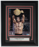 Chris Benoit Signed Framed 8x10 WWE Photo 2x Inscriptions BAS
