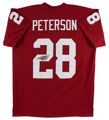 Oklahoma Adrian Peterson Authentic Signed Maroon Pro Style Jersey BAS Witnessed